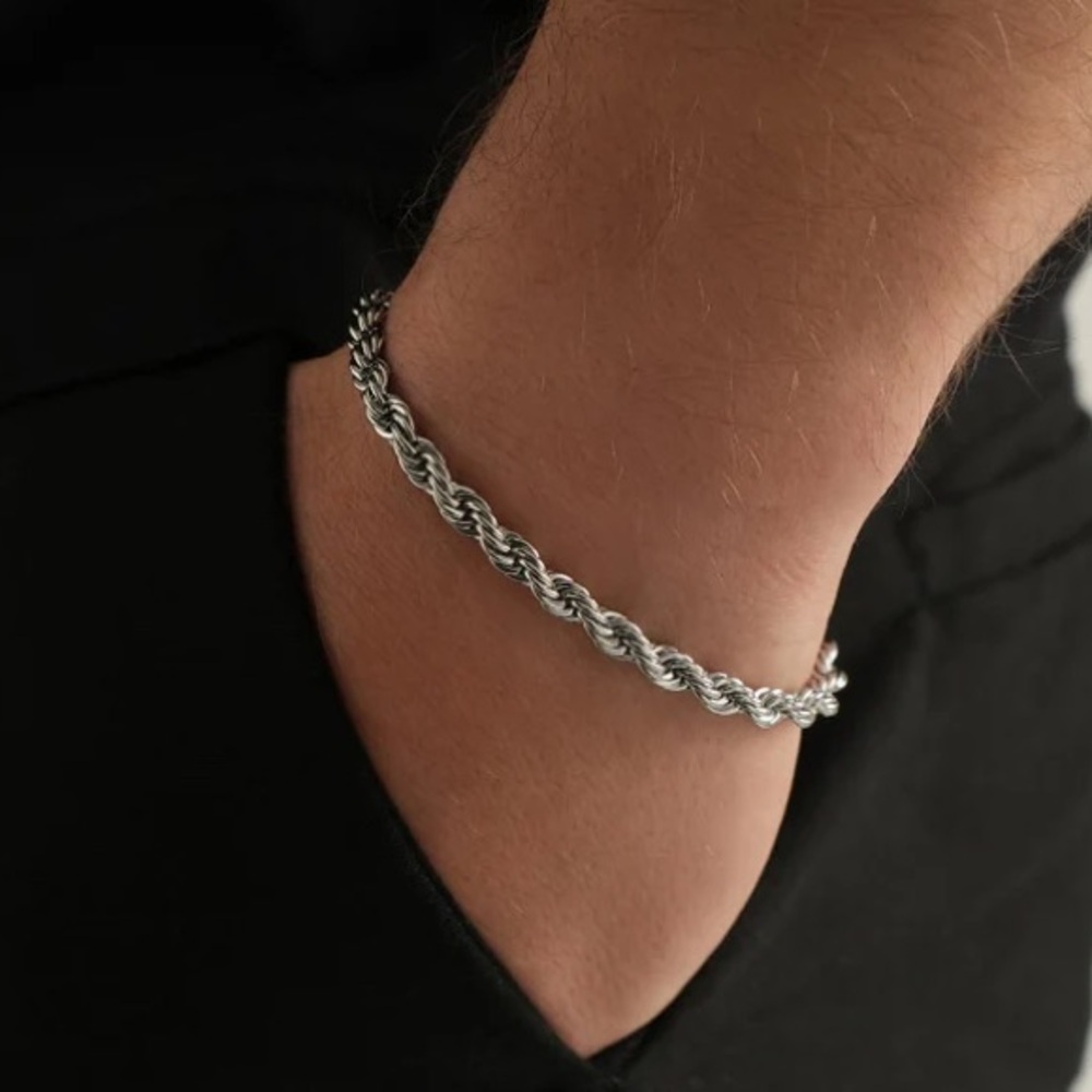 Stainless Steel Rope 8.3 inch long and 5mm width bracelet